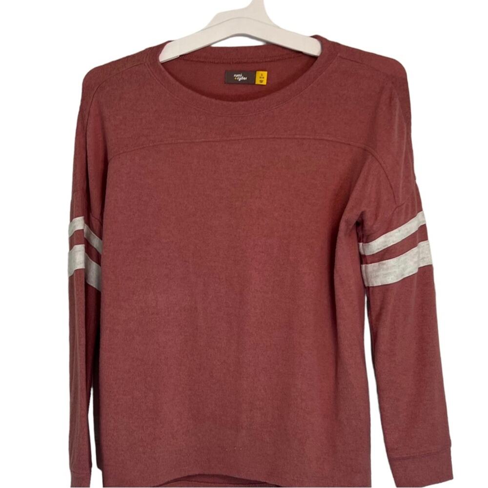 Rumi + Ryder Kids top Brushed Varsity tunic Top Large 12-14 unisex long sleeve